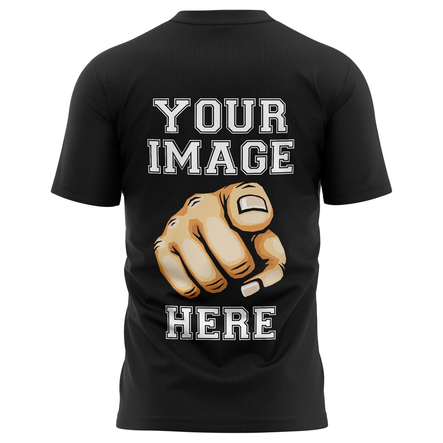 Custom Shirt for Men, ADD Your Image to Front and Back Printing, Customized Tshirts Design Your Own Black